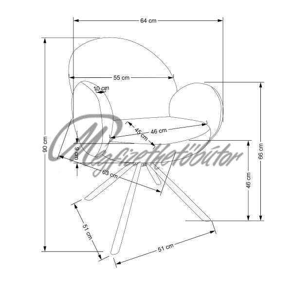 K498 étkező Henderson asztallal (4 személyes)