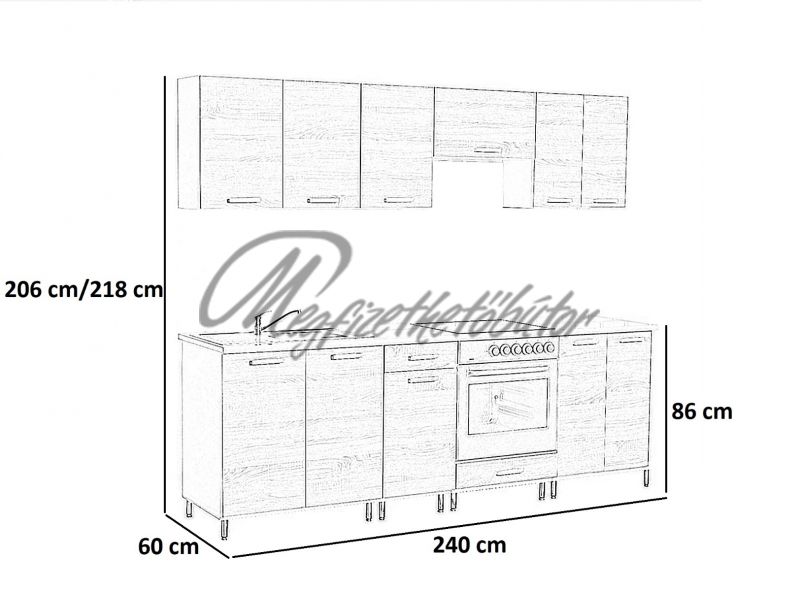 Akciós Vario konyha 240 cm