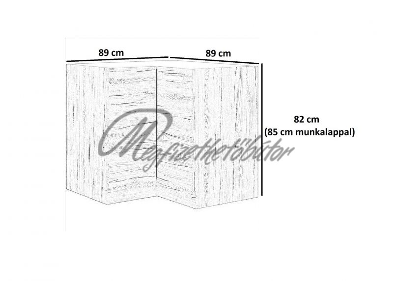 Palmi konyha 89x89 DN 1F BB