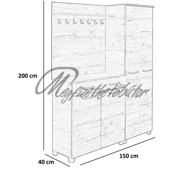 Alfi előszobafal 150 cm II.