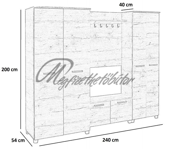 Alfi előszobafal 240 cm I.