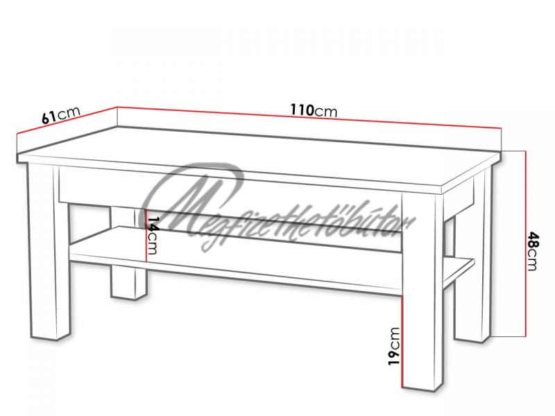 Zyra 19 dohányzóasztal