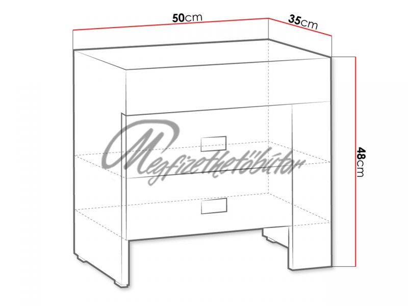 Zyra 21 éjjeliszekrény