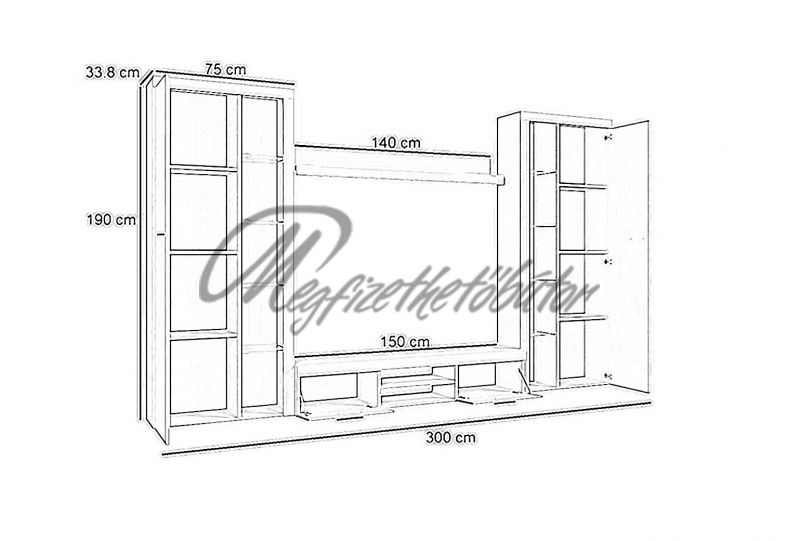 Donna szekrénysor + Donna komód
