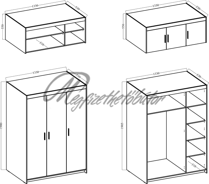 Nirela 3D moduláris gardrób