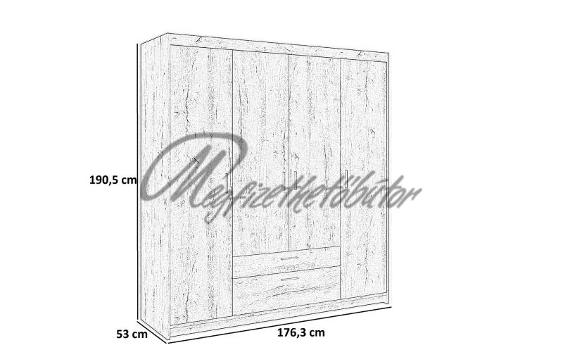 Edina gardrób 399 cm