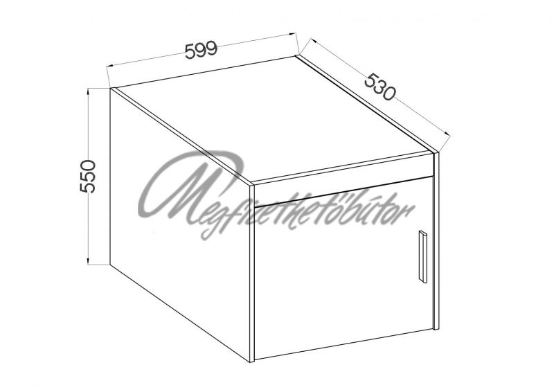 Edina gardrób 1D3S 60