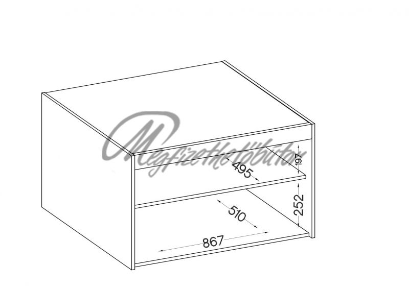 Edina gardrób 2D - LUSTRO 90