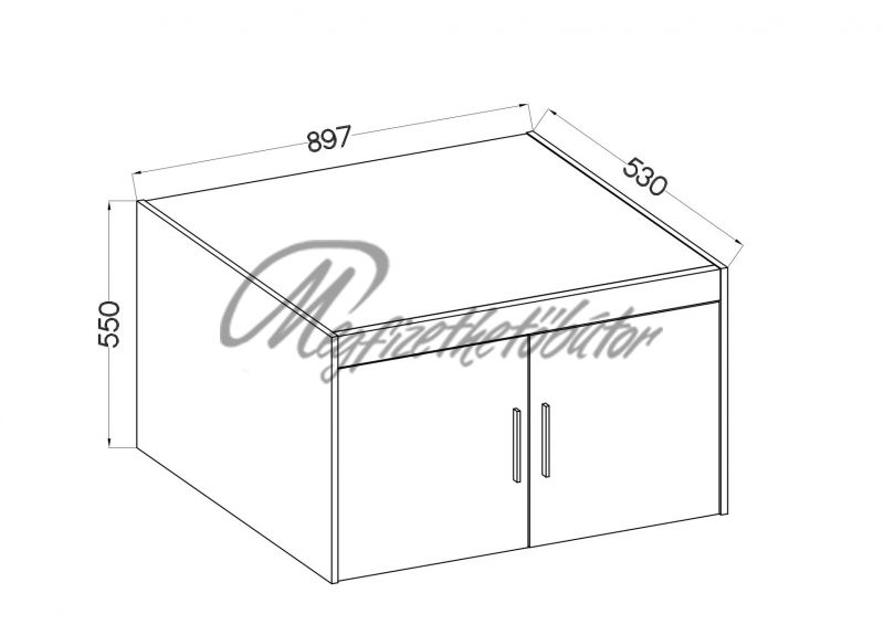 Edina gardrób 2D - LUSTRO 90