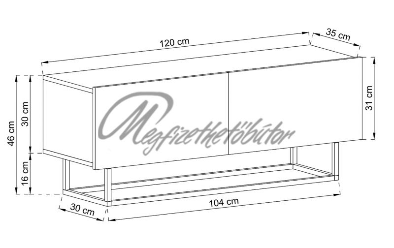 Darven ERTV120 Tv állvány