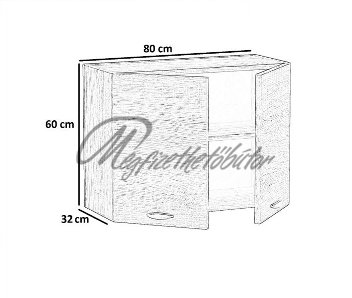 Zsófia konyha 2 ajtós felső elem (F2A 60/80)