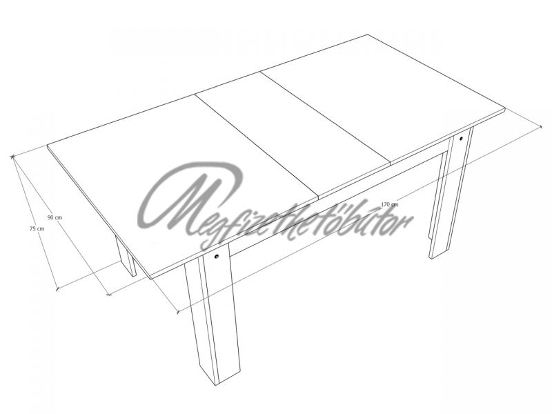 K521 étkező Félix asztallal (4 személyes)