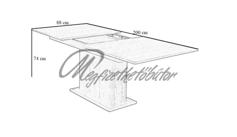 K521 étkező Flóra asztallal (6 személyes)
