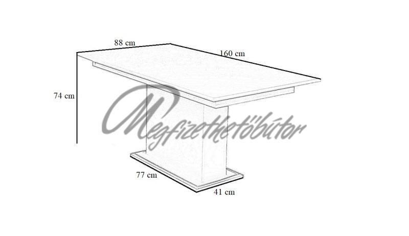 K521 étkező Flóra asztallal (6 személyes)