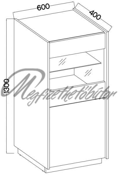 Abilen 2D vitrines komód