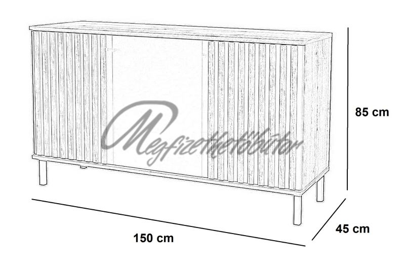 Rella 3 ajtós komód