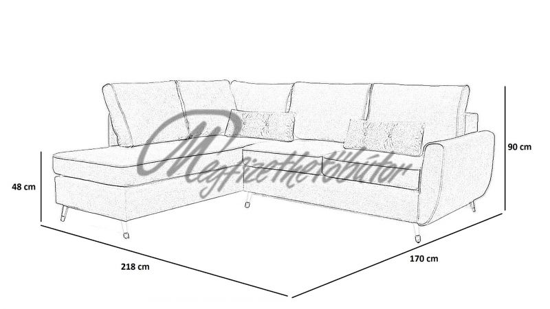 Lucyna 170 sarokkanapé