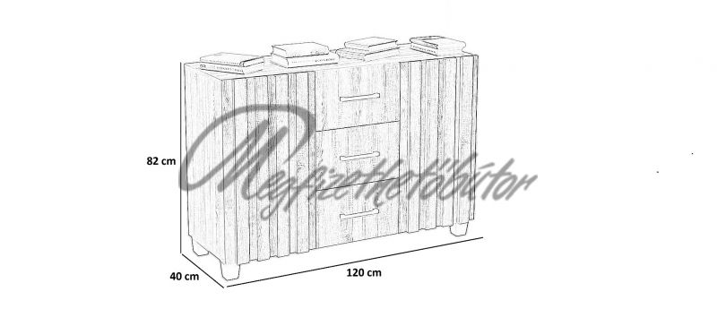 Tritón komód 120 cm