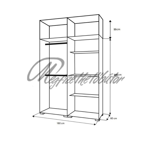 Box gardrób 160
