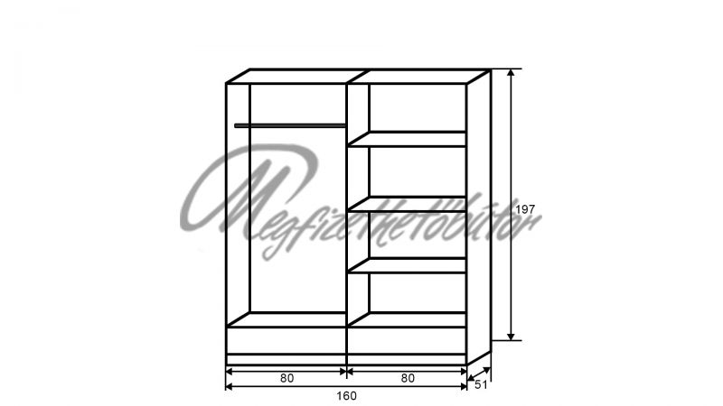 Malibu-2 gardrób 160