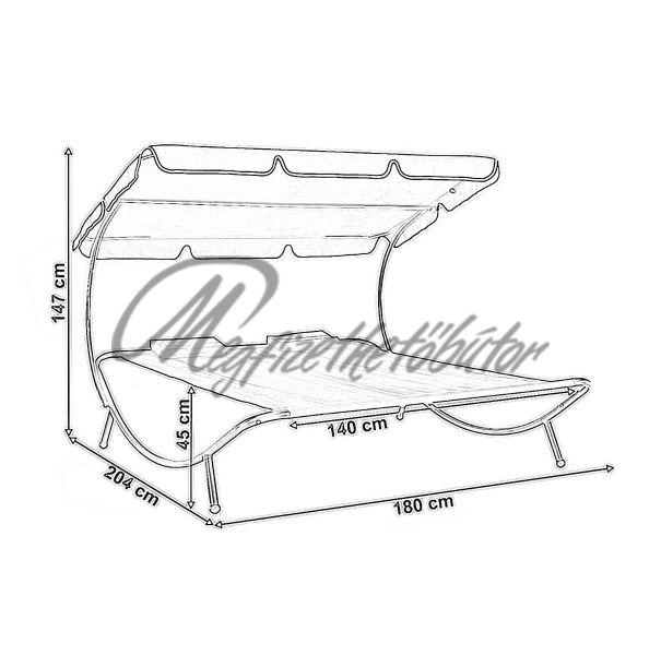 Multina két személyes kerti ágy