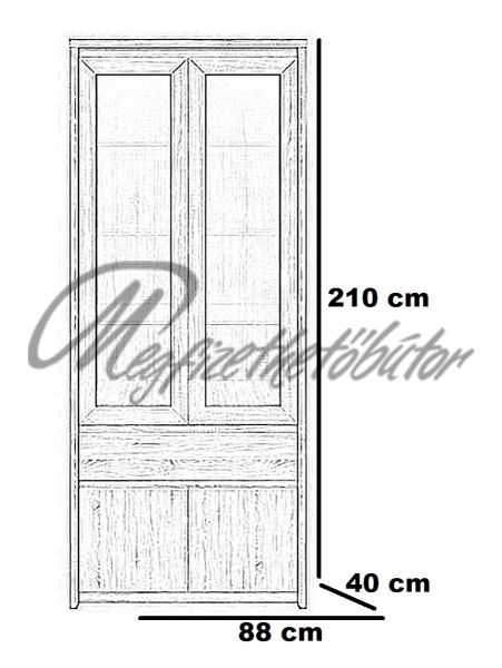 Norty Typ 3 vitrines szekrény 