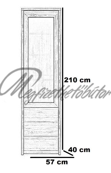 Norty Typ 4 vitrines szekrény