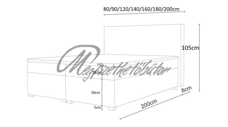 Simple boxspring ágy