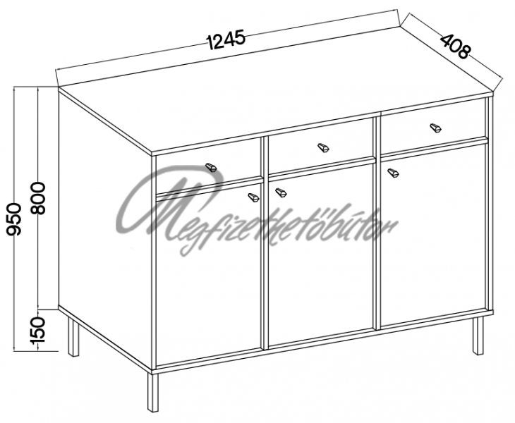 Hestia 2 3F3S komód