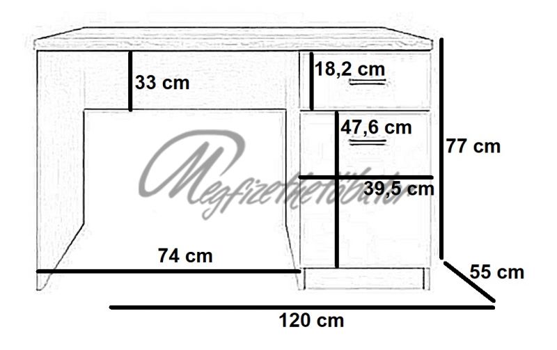 Topty Typ 09 számítógépasztal