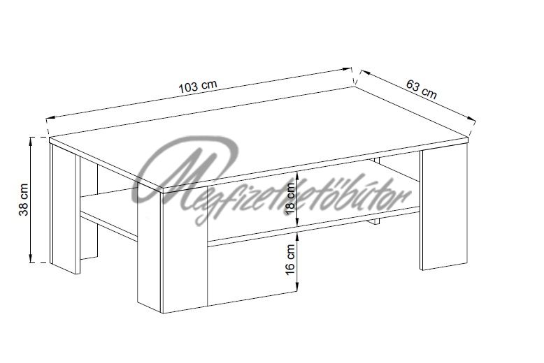 Zend dohányzóasztal