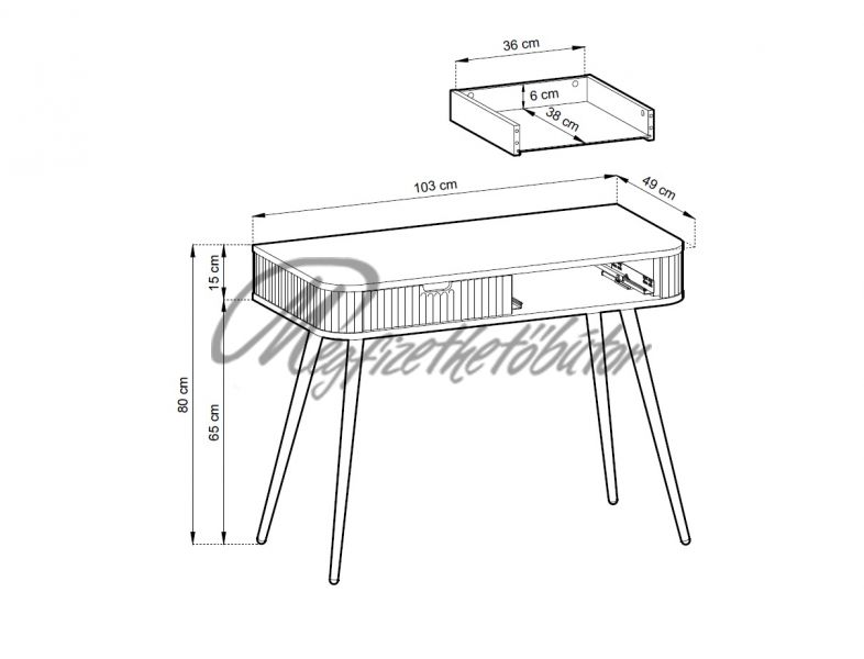 Arista konzol asztal