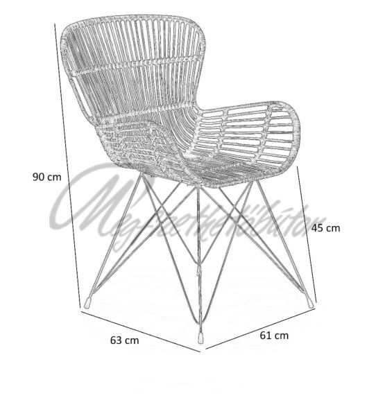 K335 rattan fotel