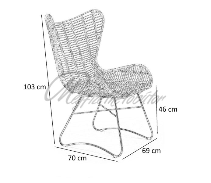 Indiana rattan fotel