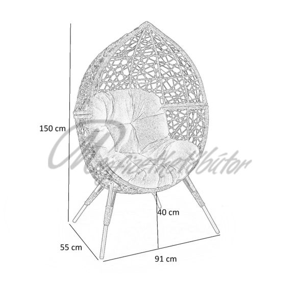 Oskar rattan fotel