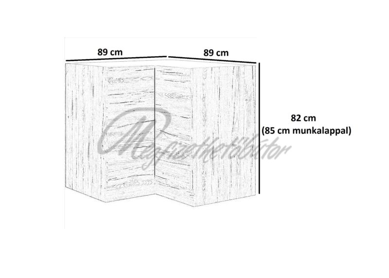 Palmi konyha 89x89 DN 1F BB