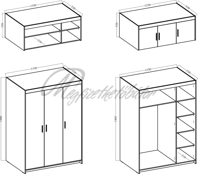 Nirela 3D moduláris gardrób