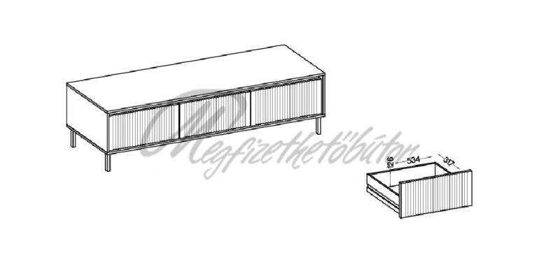 Nirella 179 zárt Tv állvány