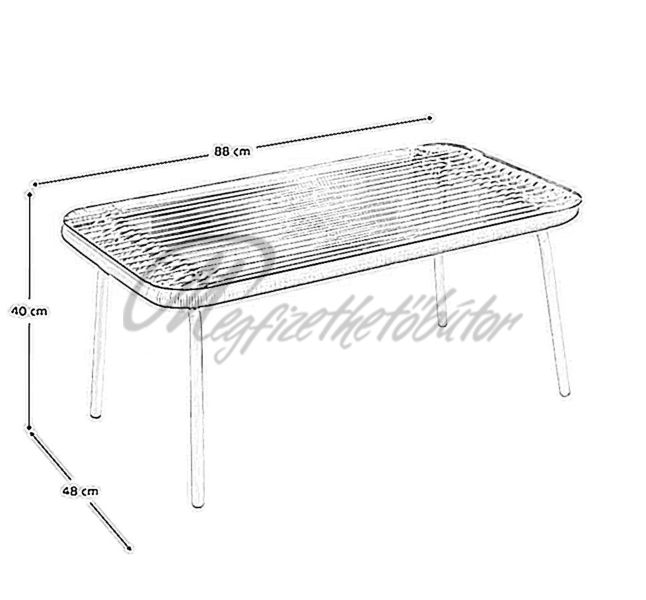 Palny kerti rattan szett 